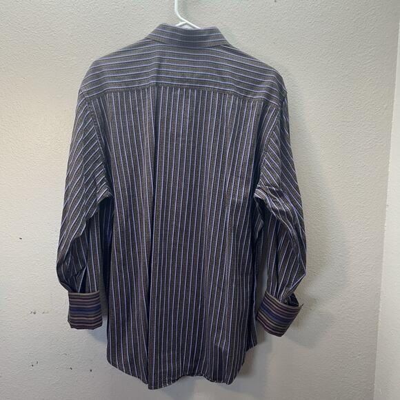 Robert Graham Men Stripes Flip Cuff Long sleeve Shirt XL Button Multi Career - Picture 6 of 6
